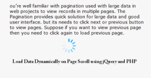 scroll page load data