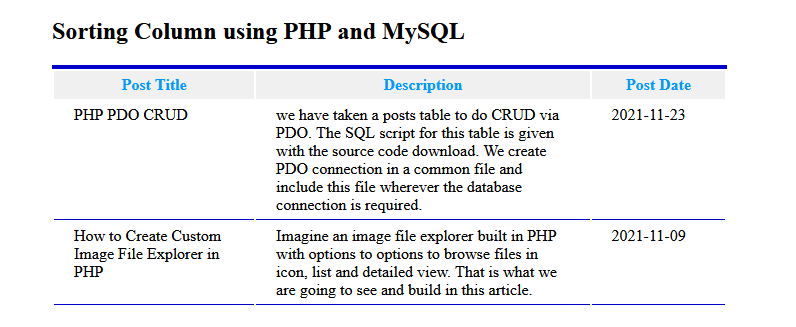 Sorting-Column-using-PHP-and-MySQL